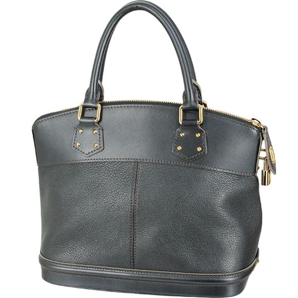 Louis Vuitton Lockit PM Suhari Goat Leather Black Gold Metal Shoulder Bag - Picture 2 of 6
